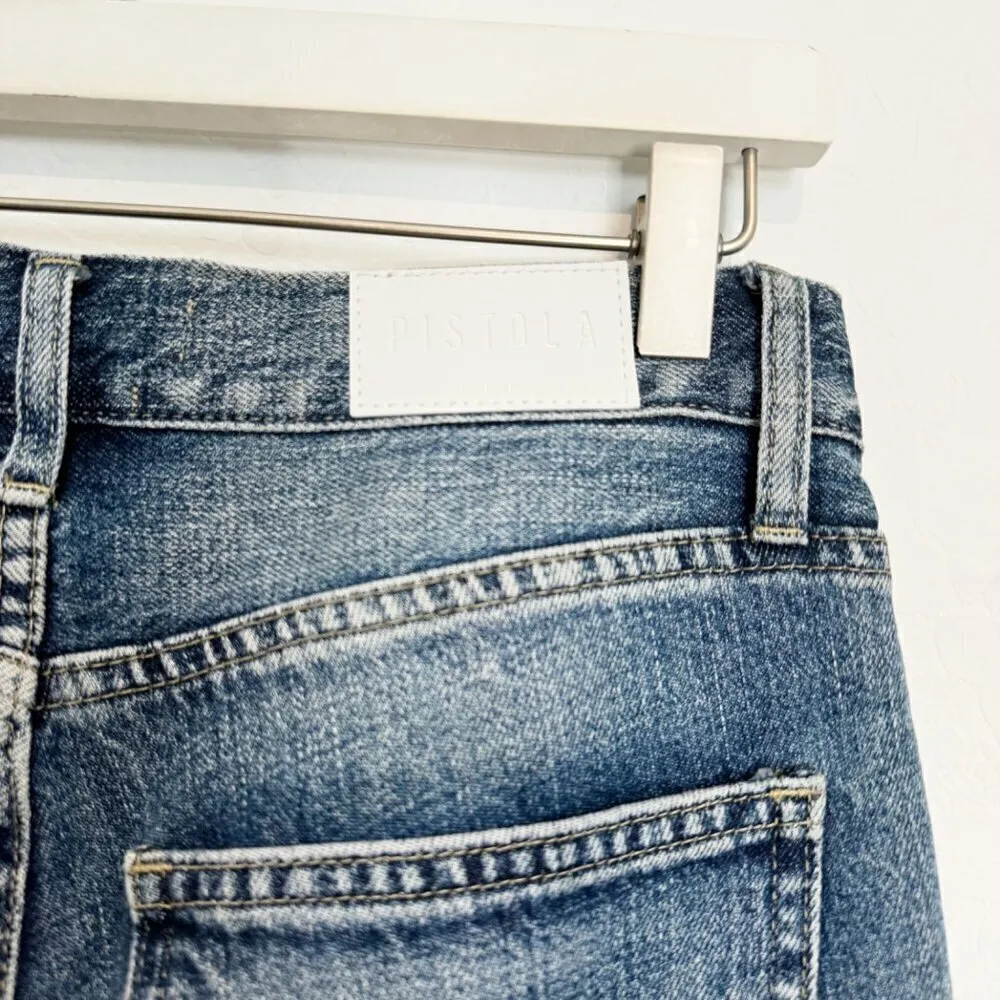 Pistola Denim Presley High Rise Distressed 90s Jeans City of Angels Blue Size 26 - Image 7