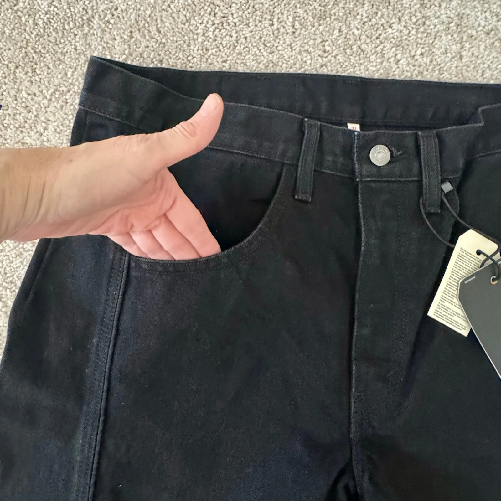 Levi's x McLaren Speed Baggy Jeans Black Formula 1 Racing Womens Sz 31 - Image 6