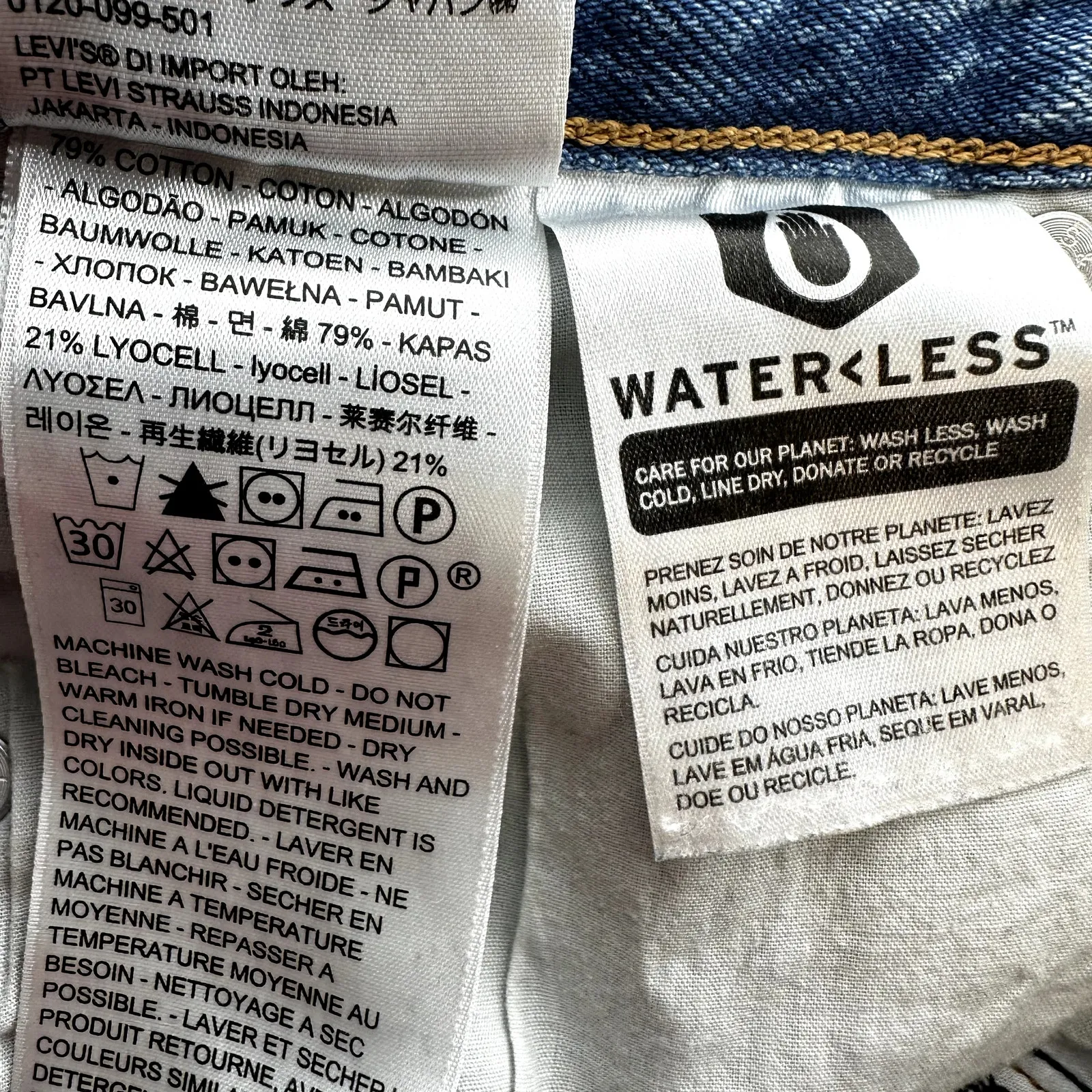 Levi's Premium Ribcage Straight Jeans Ankle High Rise Button At the Ready 24x27 - Image 5