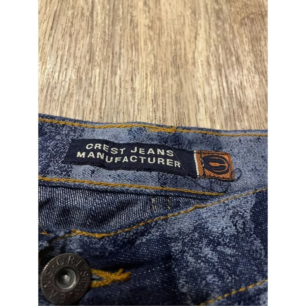 Crest Jeans Y2K Vintage Square Checkered Women’s 23/24 Blue Size 24W - Image 2