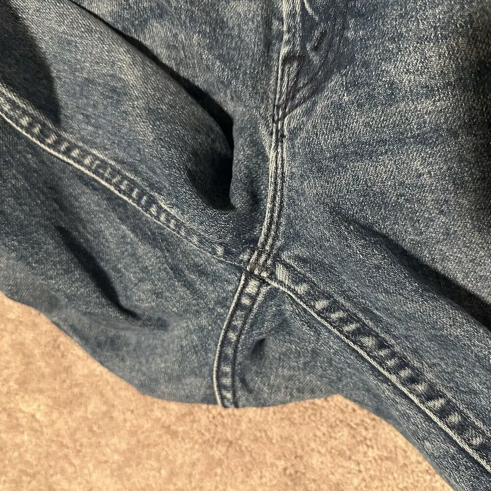 MOTHER Jeans 24 The Tomcat in Completely Over Distressed Straight High Rise Blue - Image 9