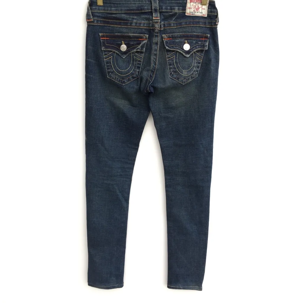 True Religion Low Rise Becky Skinny Jeans 26 Blue - Image 5