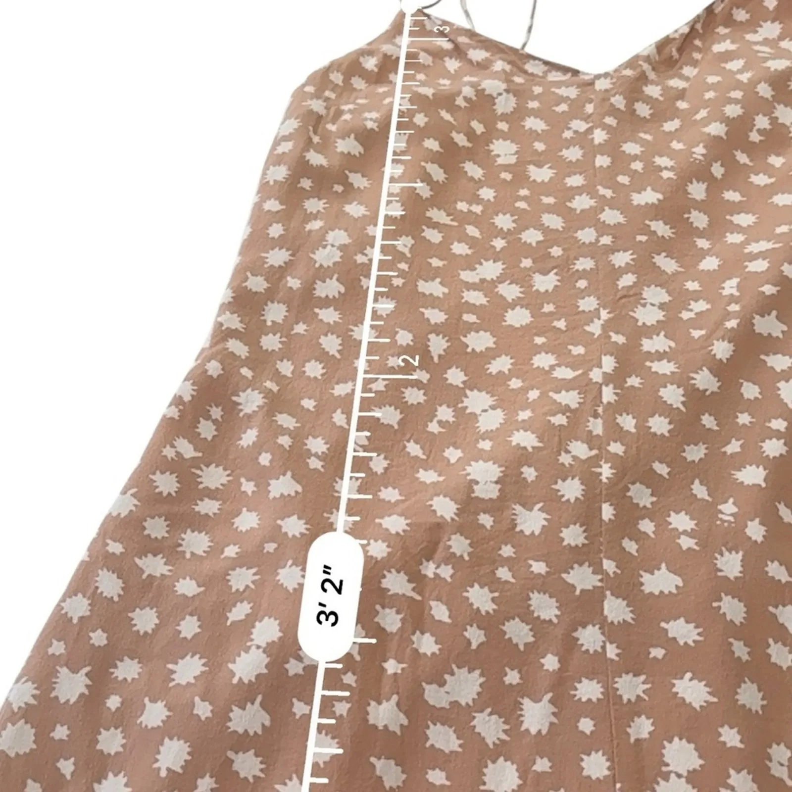 Madewell SILK Peach and White Floral Cami Slip Dress Size 6 Star Shower - Image 14