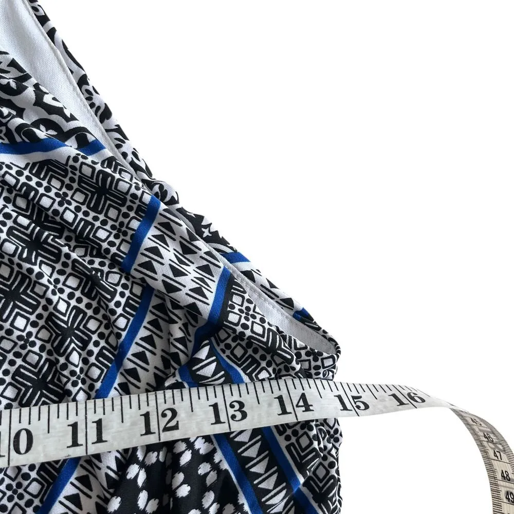 Bisou Bisou Black Royal Blue Maxi Dress Halter Handkerchief Sleeveless Dress 6 - Image 6