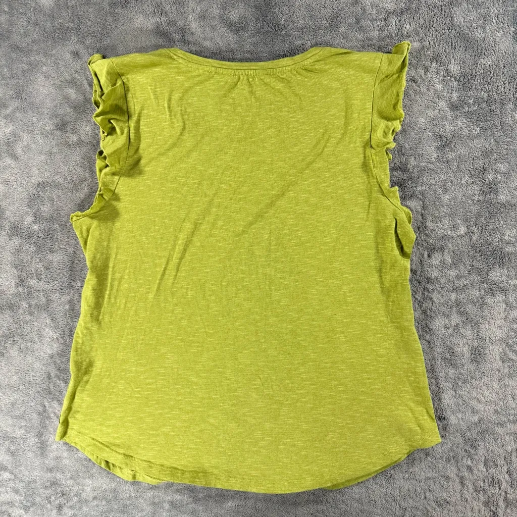 Toad&Co Women’s Rufflita Tee Ruffle Sleeve Scoop Neck Green Outdoors Size XL - Image 3