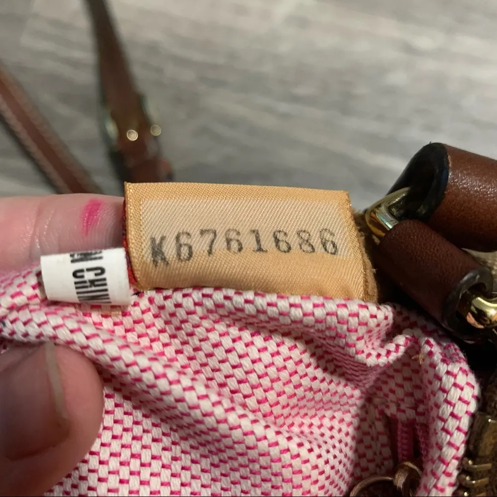 Dooney & Bourke Leather and Canvas Crossbody Signature/Logo Purse - Image 10