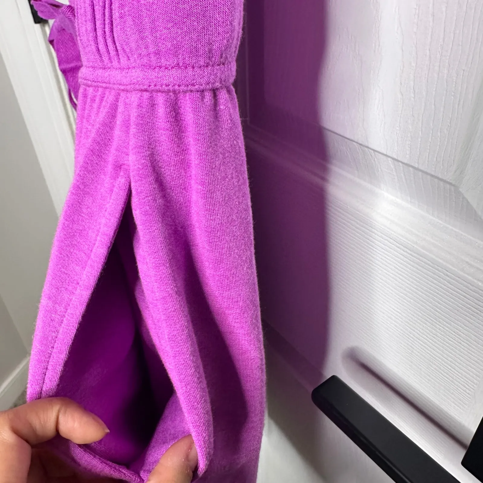 Lou &‎ Grey Purple Sleeveless Romper Drawstring Waist Casual Womens Size XS - Image 4