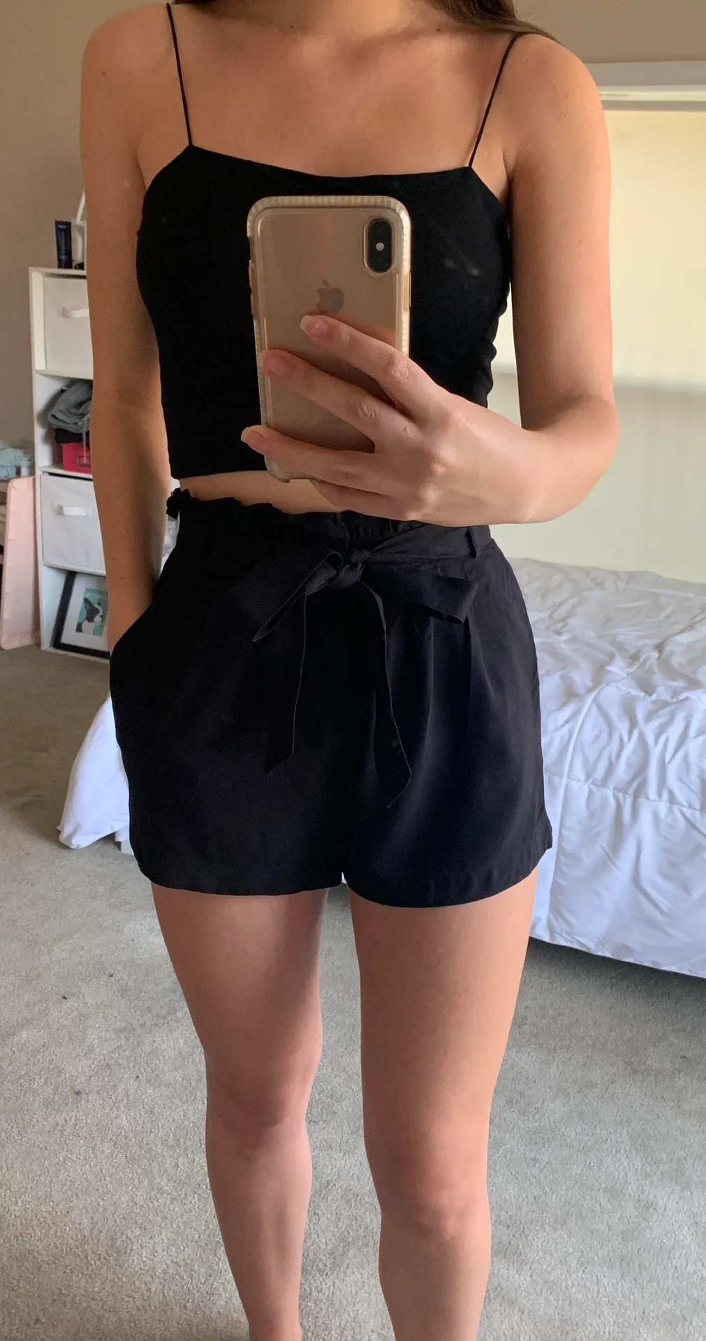 black paperbag shorts - Image 2