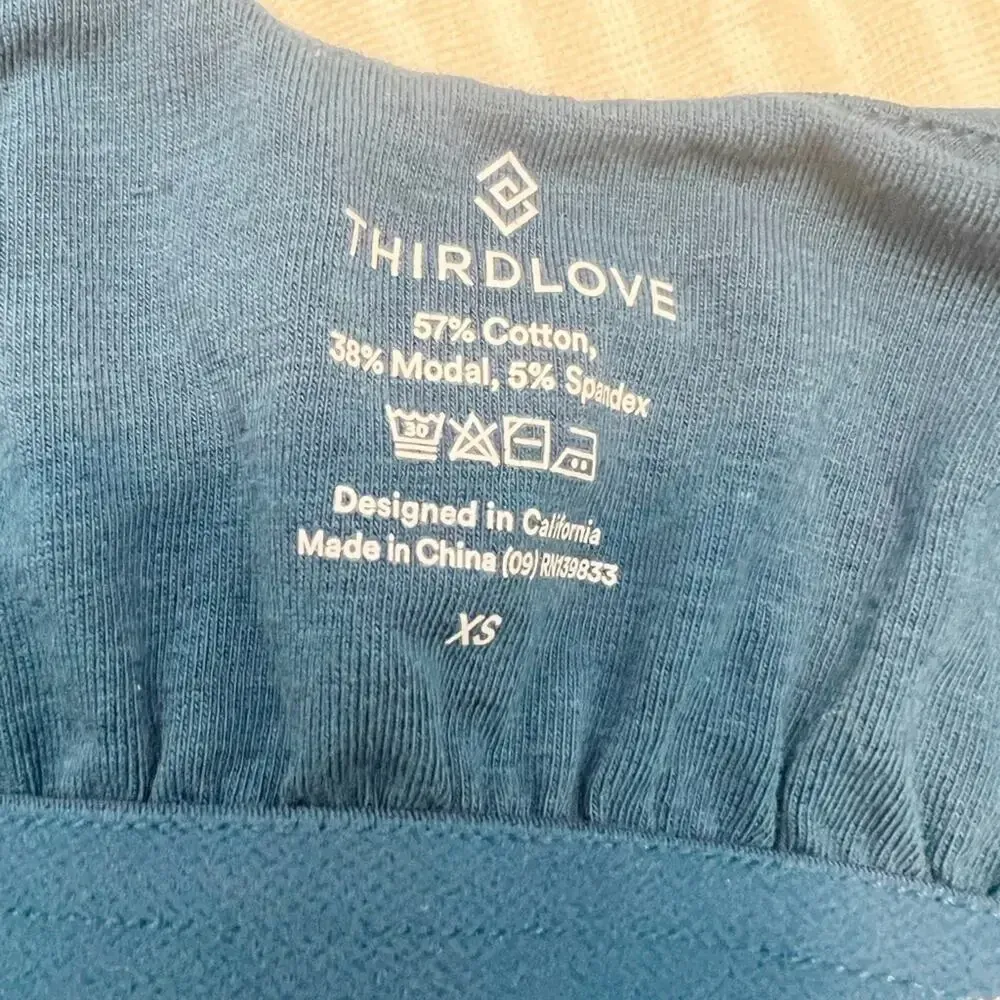 THIRDLOVE Night Slip Dress in Teal Blue‎ - Image 3