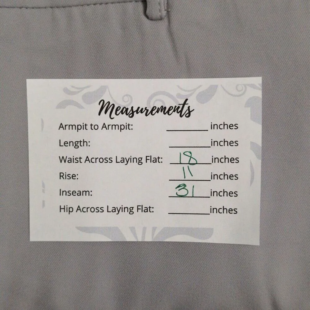 NWT AREA STARS Grey Liz Pant Dress Pants Belt Loops Polyester Large Gray - Image 12