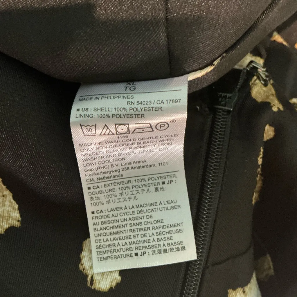 Banana Republic Elegant Black and Cream Halter Jumpsuit Size XL - Image 15