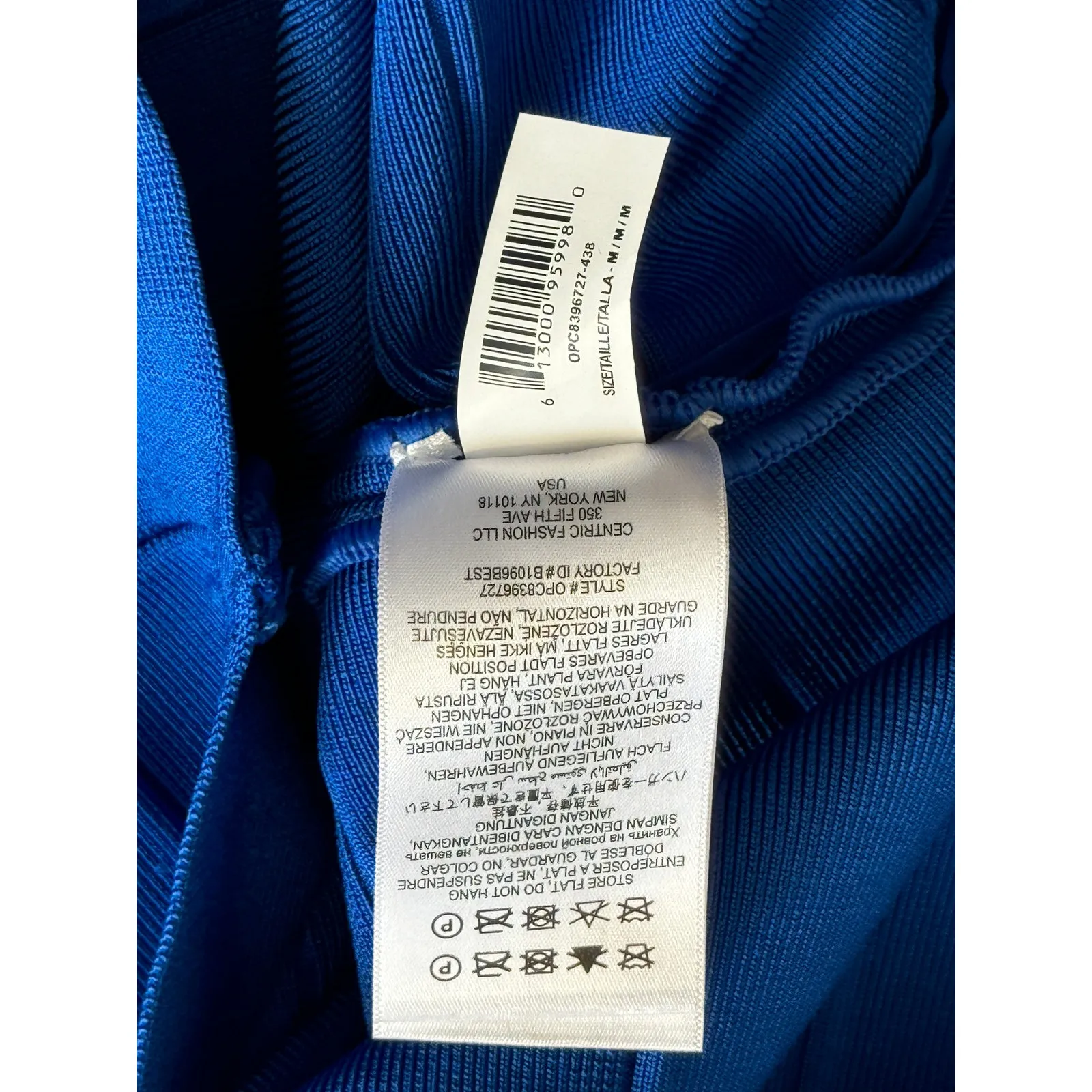 Herve Leger One Shoulder Bandage Mini Dress Blue Size Medium NWT - Image 13