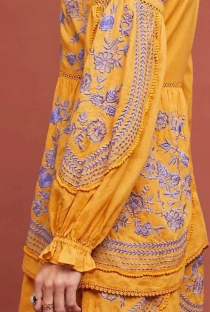 Meadow Rue Lisette Embroidered Long Sleeve Dress  - Image 6