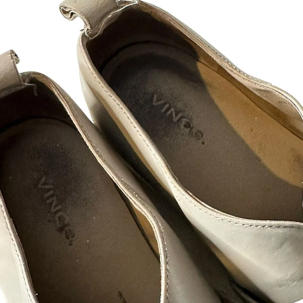 Vince Women's Platform Sneakers Size 9 Wallace Leather Gray Slip On‎ Shoes - Image 13