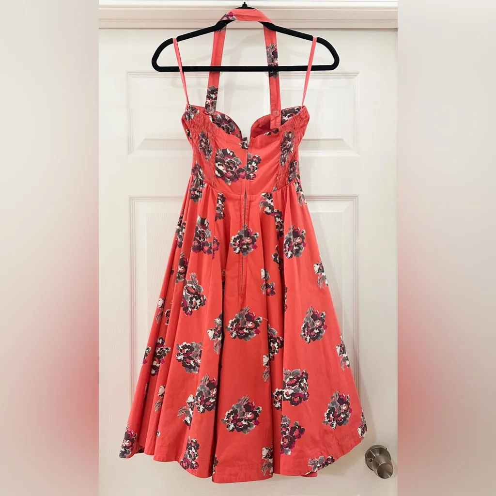 Anthropologie Girls From Savoy Akebono Halter Dress Tea Length Pink Taylor Swift - Image 13