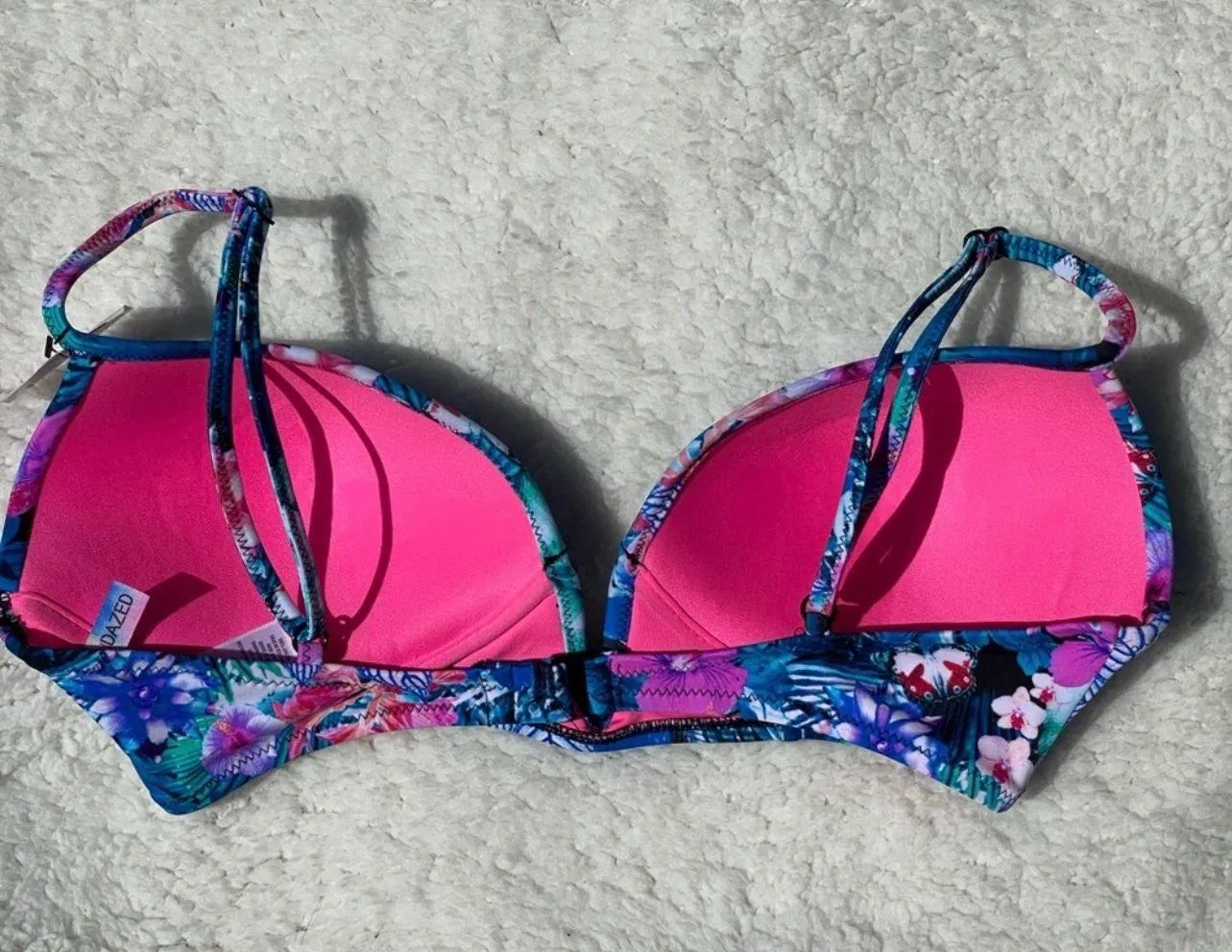 NWT Sundazed Floral Bikini Top Size: 34 B/C Multi - Image 4
