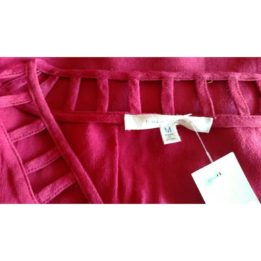 41Hawthorn Lattice Detail Cutout Blouse V - Image 6