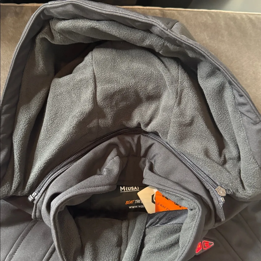 Wasoto Women’s Black Heated Zip Front Hooded Jacket Battery Pack Size M NWT Size M - Image 12