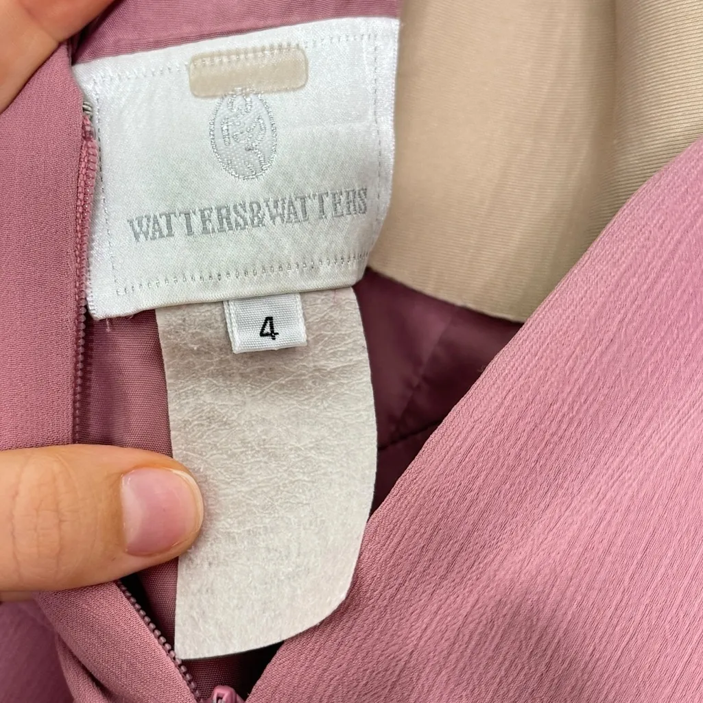 Watters Blush Aldridge Gown Pink Size 4 - Image 9