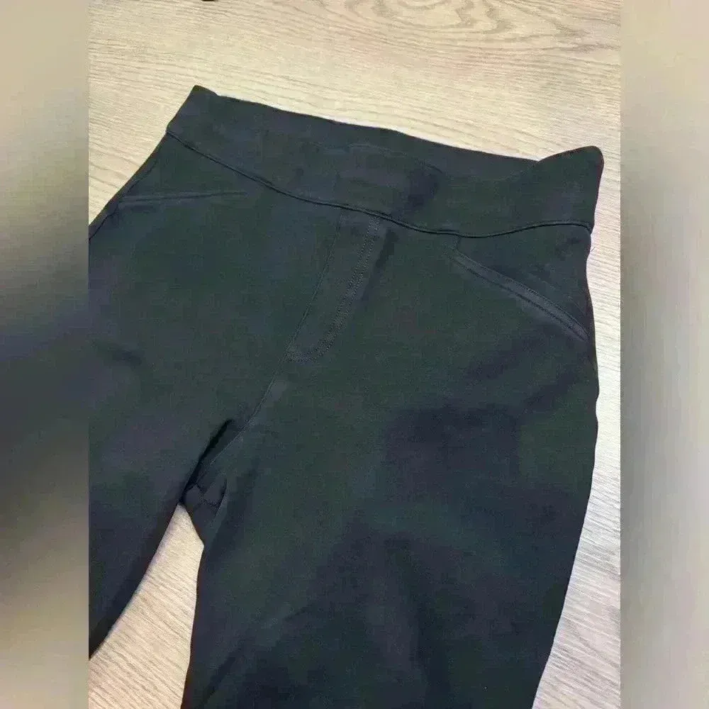 Spanx Women’s Black Rayon Elastic Straight Leg Pants Size‎ L - Image 3