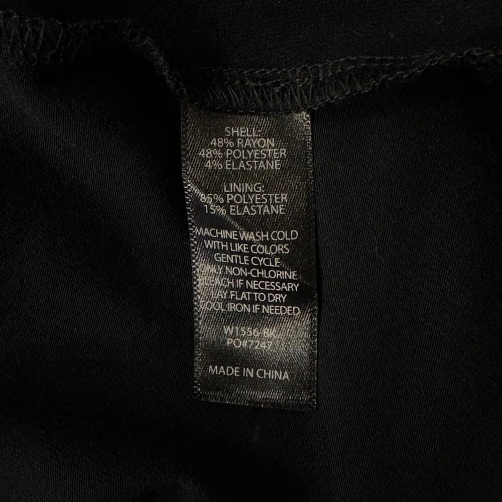 Betabrand XX-Large Pose Peplum Top Stretch Long Sleeve Surplice V-Neck Jet Black - Image 8