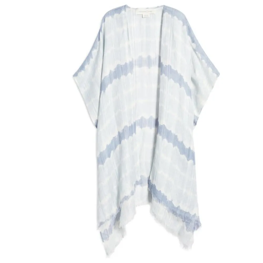Treasure & Bond Tie Dye High-Low Wrap Blue Shibori Stripe - Image 4