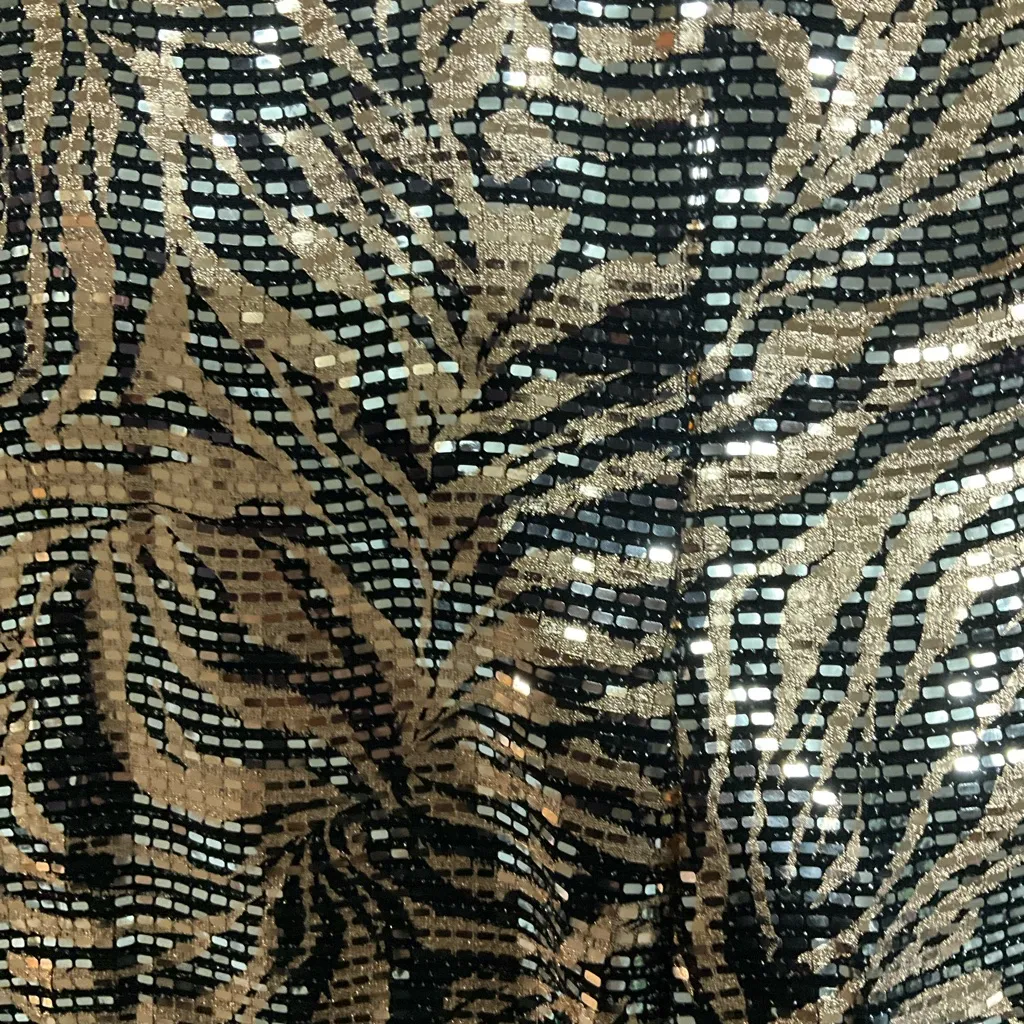 Sequin Zebra Print Bike Shorts Black Size 2X - Image 3