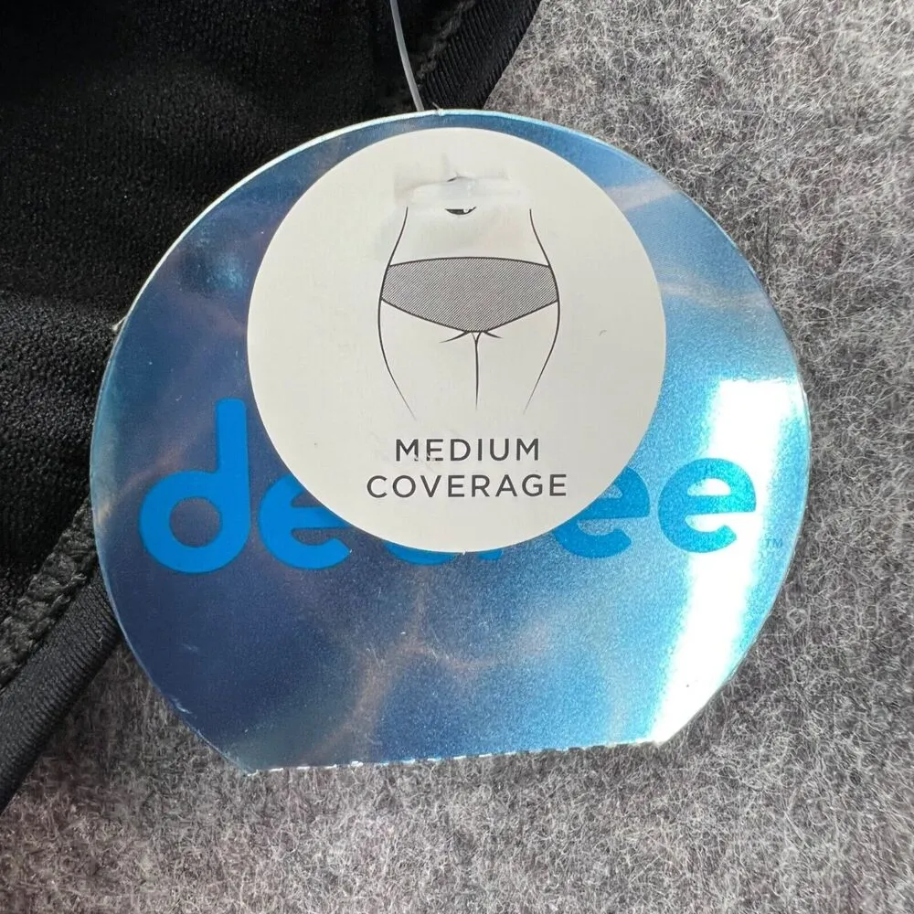 Decree Bikini Bottom Womens 3XL Black Hipster Swimsuit Medium Coverage Beach NEW - Image 13