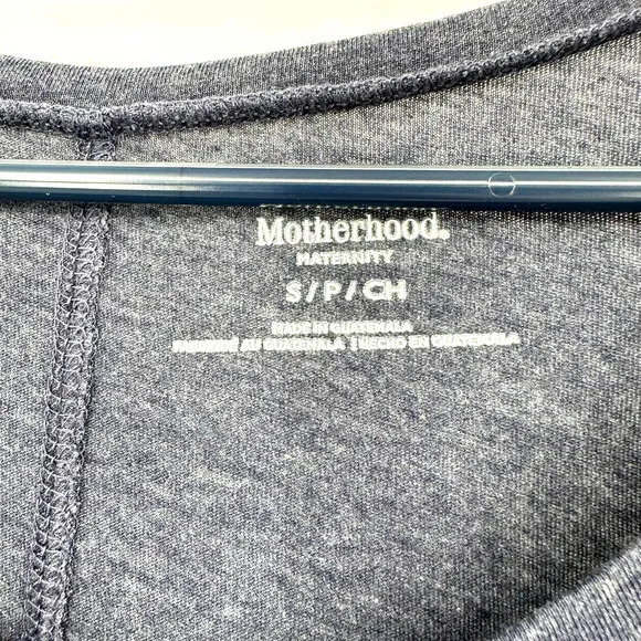 Motherhood Maternity size Small heathered navy blue 3/4 sleeve‎ t-shirt - Image 4