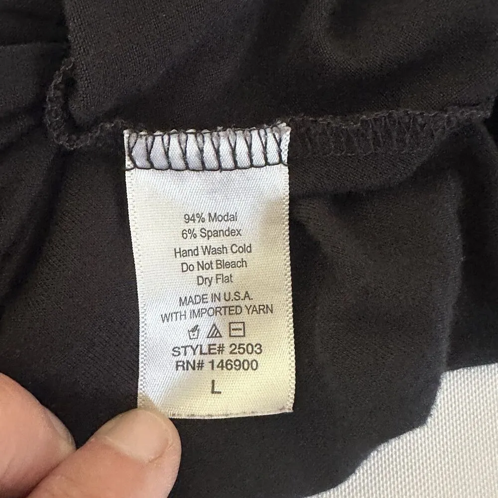 41 Hawthorn Black Tunic Top Women’s Size L Bat Wing Sleeves Tapered Waist Size L - Image 7