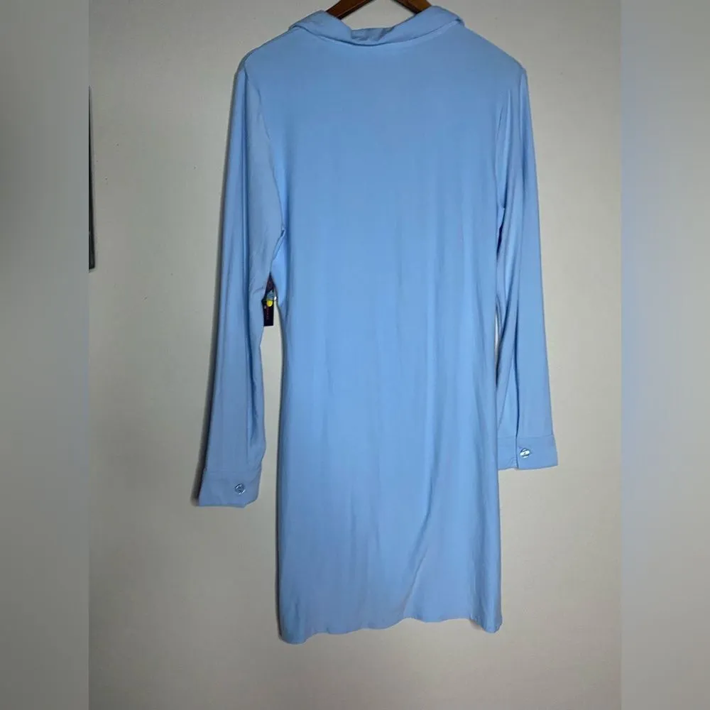 NWT No Boundaries Junior’s Light Blue Ruched Front Button Dress Size XL - Image 5