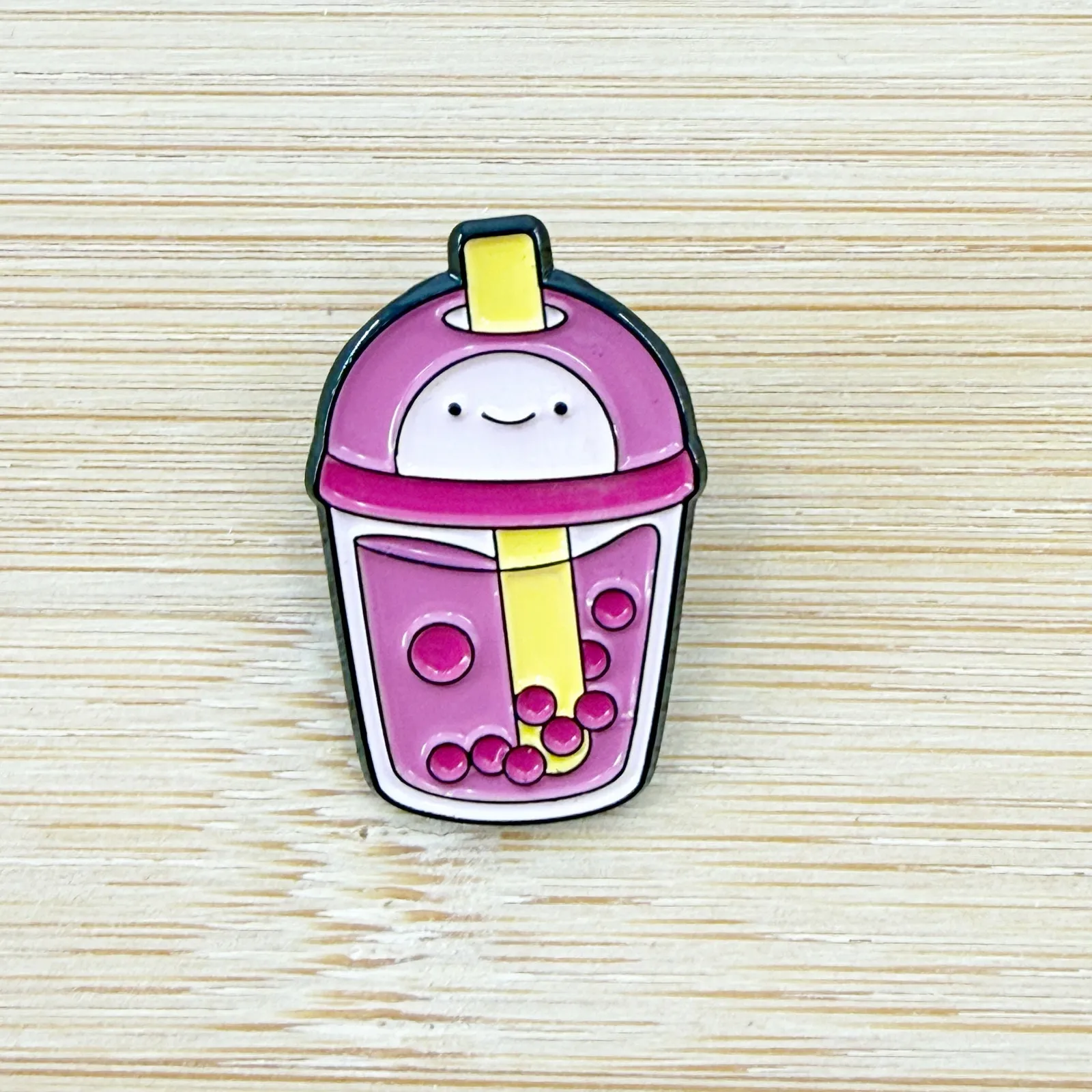 Adventure Time Princess Bubblegum Boba Tea Soft Enamel Pin Pink - Image 2