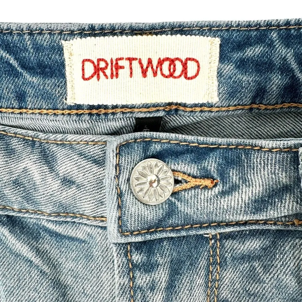 Sundance Driftwood Gizelle Embroidered Daisy Jeans Busted Knee Size 26 - Image 5