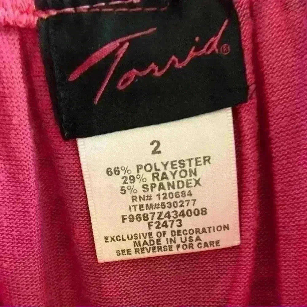 Torrid blouse cold shoulder pink long line tie at shoulders.‎ 2X - Image 6