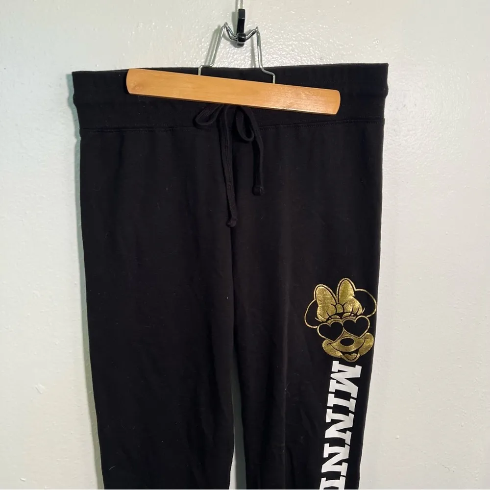 Disney Sweatpants Black Gold Minnie Mouse S - Image 3