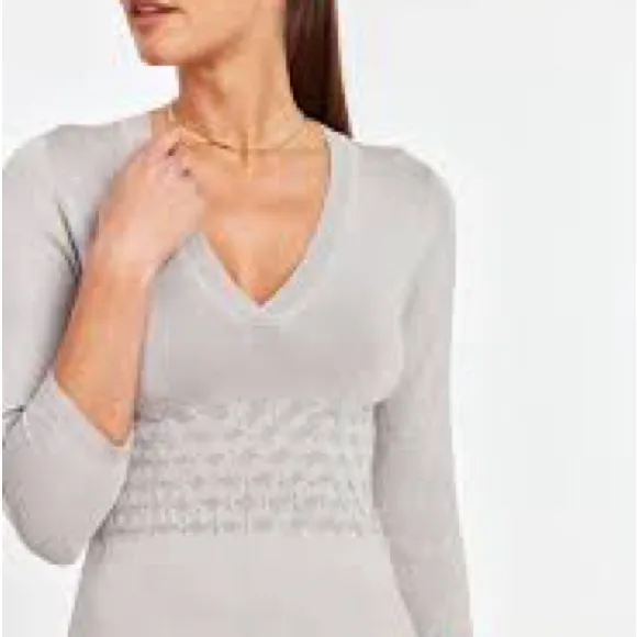 Dolce Cabo Light Gray Long Sleeve Dress - Image 2