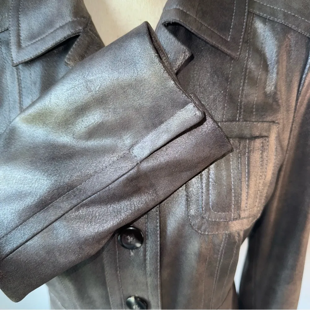 Chico's Women’s shimmery Holiday Dressy Jacket Tailored Fit size 0 US small‎ - Image 5