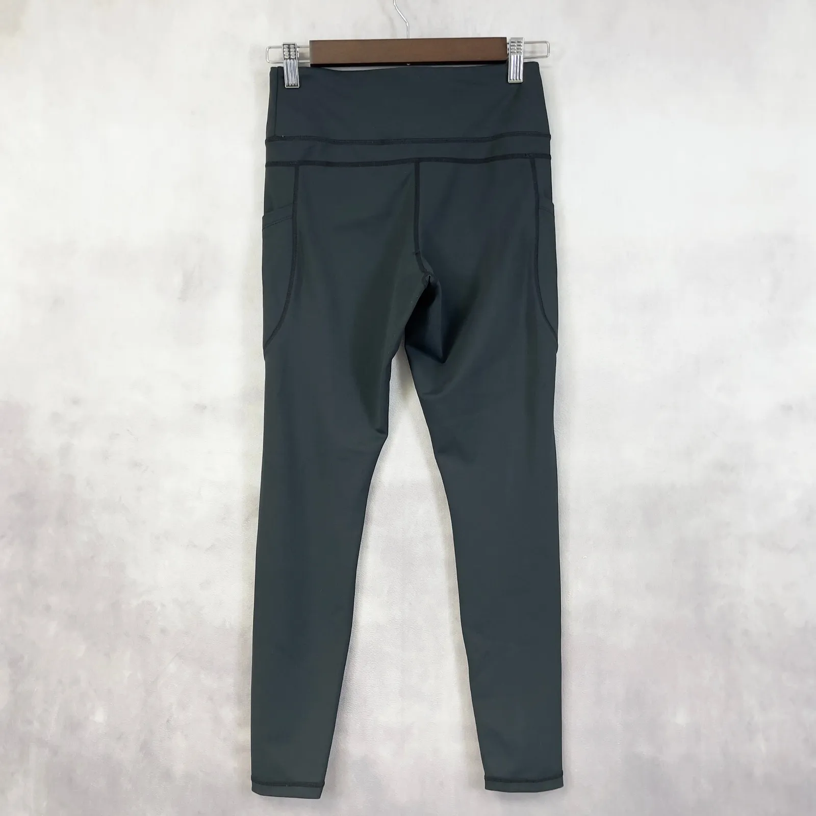 CompressionZ Womens Workout Leggings Medium Compression Training Gym Active Black - Image 4