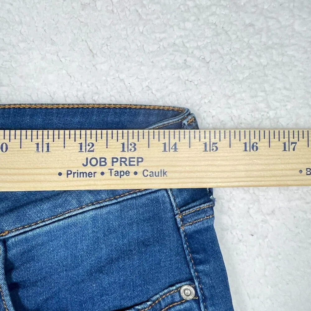 NYDJ Ami Skinny Jeans Lift Tuck Ankle Slit Embroidered Medium Wash Size 6 - Image 7