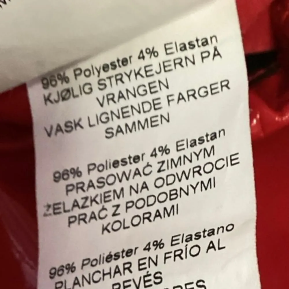 Missguided Red Vinyl High Waist Straight Wide Leg Pull On Trousers Pants Size 4 - Image 6