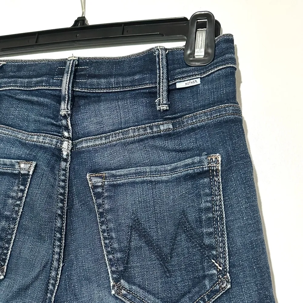 Mother The Hustler Ankle Fray Jean in Bombay Lost And Found 24 Blue - Image 8