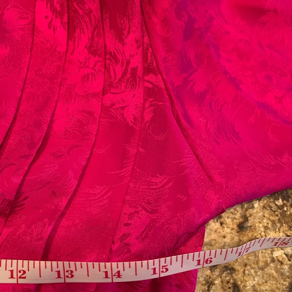 Vtg Argenti Dress Size 4 Pure Silk Pink Shoulder Pad Pleated 80’s 90’s Peplum - Image 9