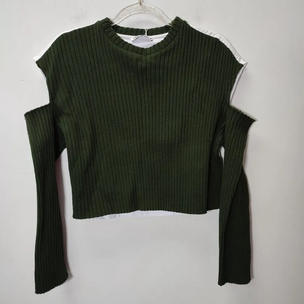 ZARA COMBINED SWEATSHIRT WITH CUT-OUTS - Image 8