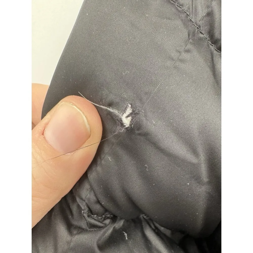 550 Duck Down Puffer Parka Coat Women L Black Zip Gorpcore Flaw - Image 8