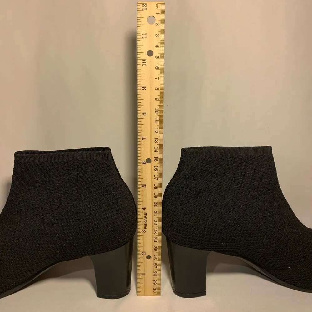 Life Stride  Black Ankle Sock Booties sz 9 - Image 8