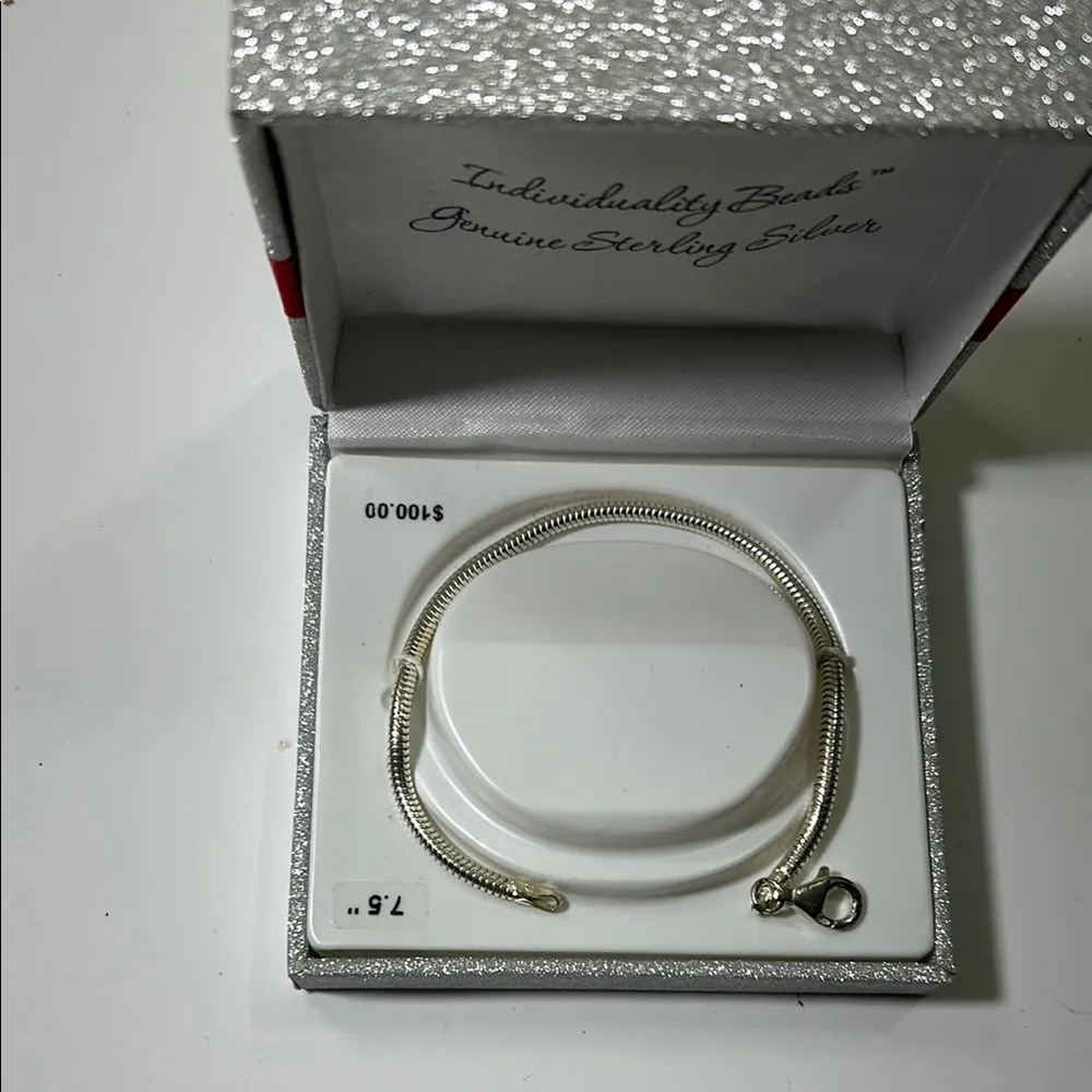 Silver Mesh Snake Chain Bracelet - Image 2