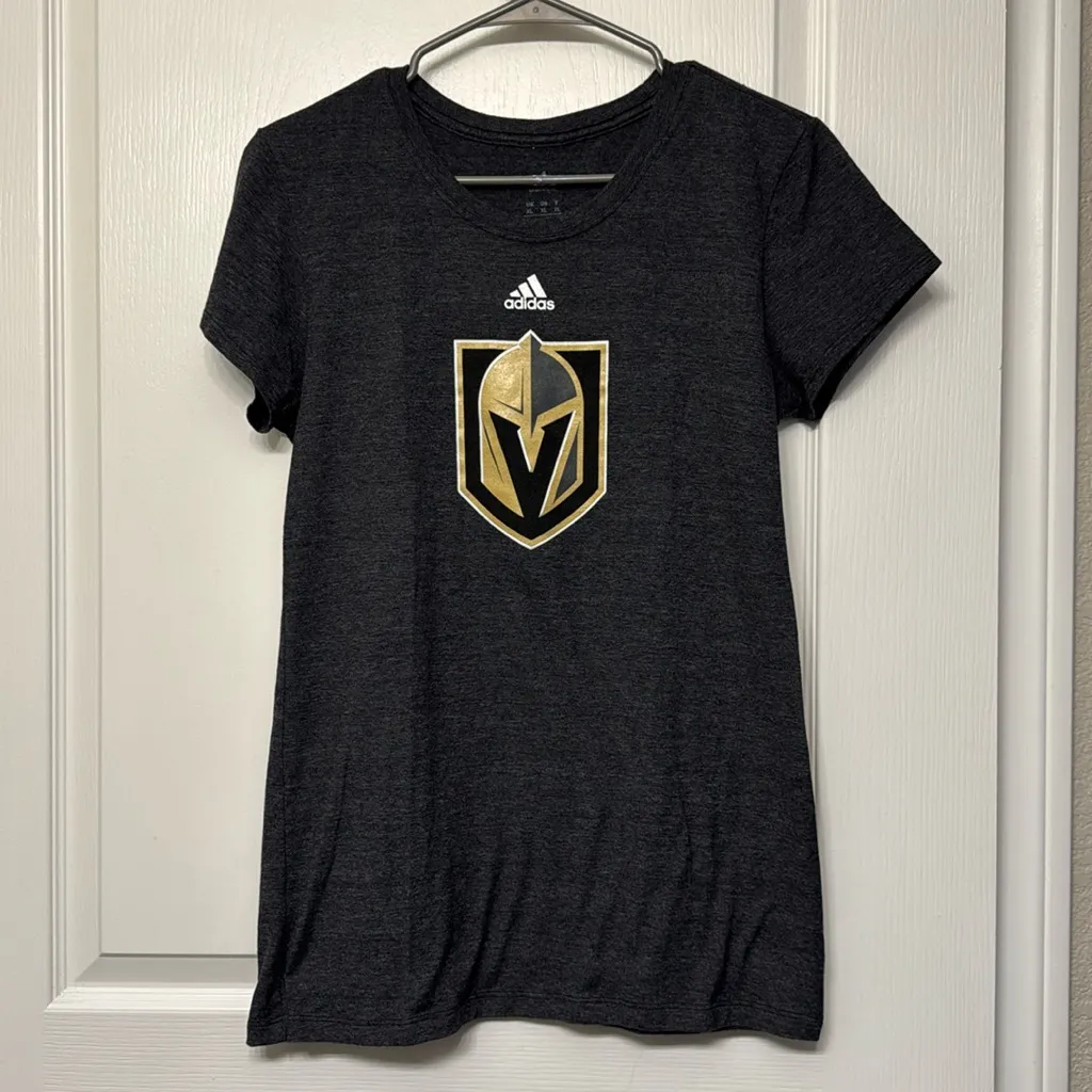 Adidas NHL Vegas Golden Knights VGK Hockey Gray Shirt Size XL EUC #7259 - Image 2