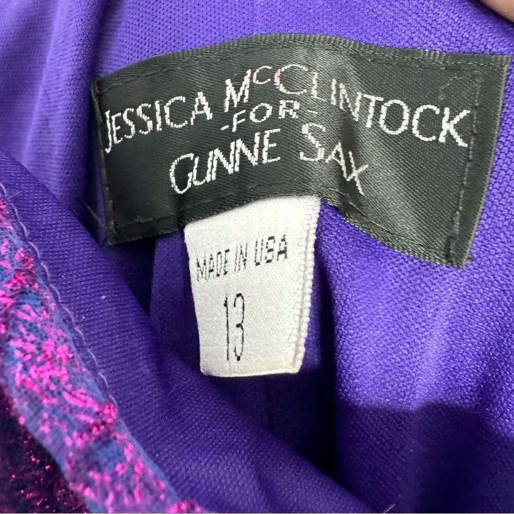Jessica McClintock for Gunne Sax purple dress - Image 4