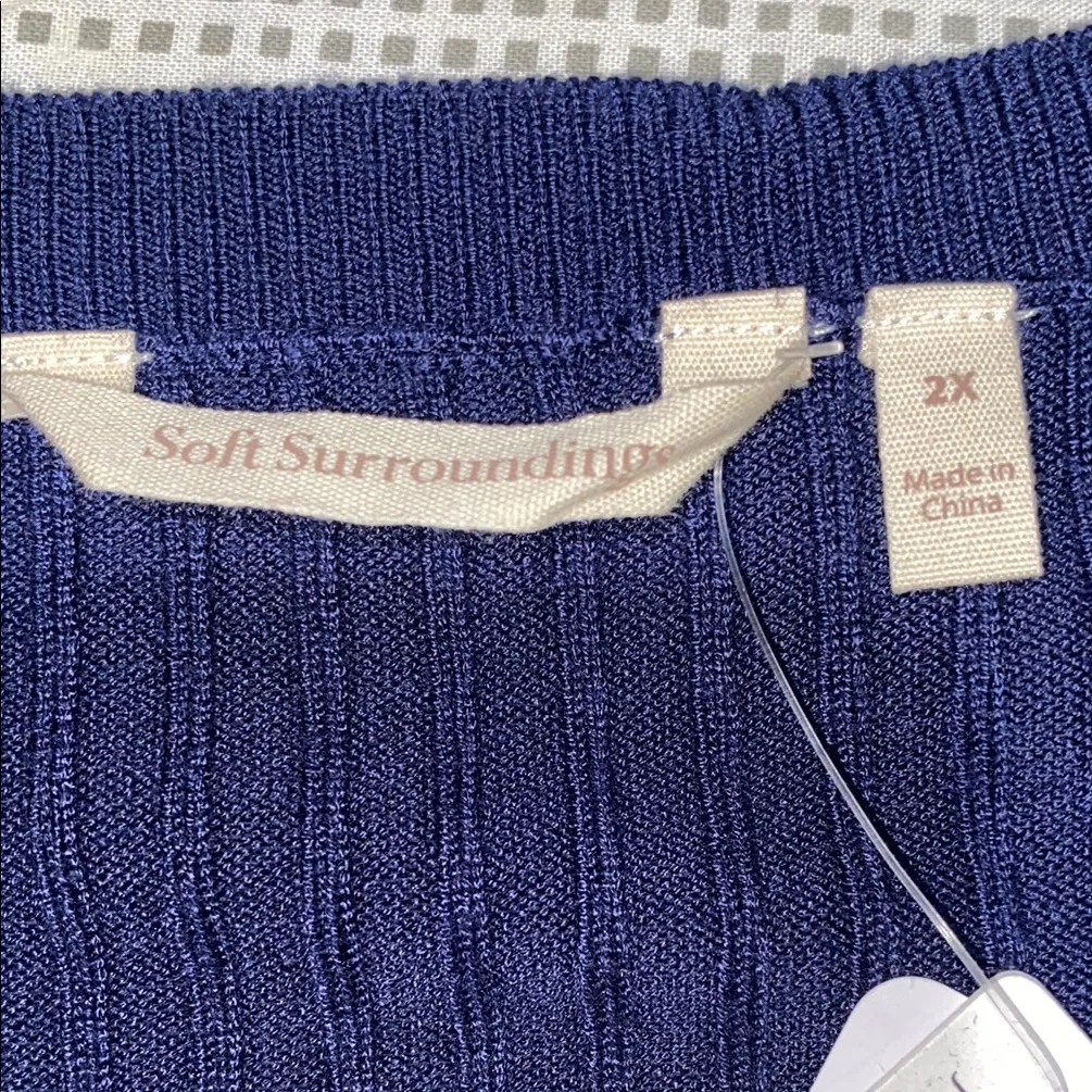 Soft Surroundings Blue Crew Neck Sweater Relaxed Fit - Image 10