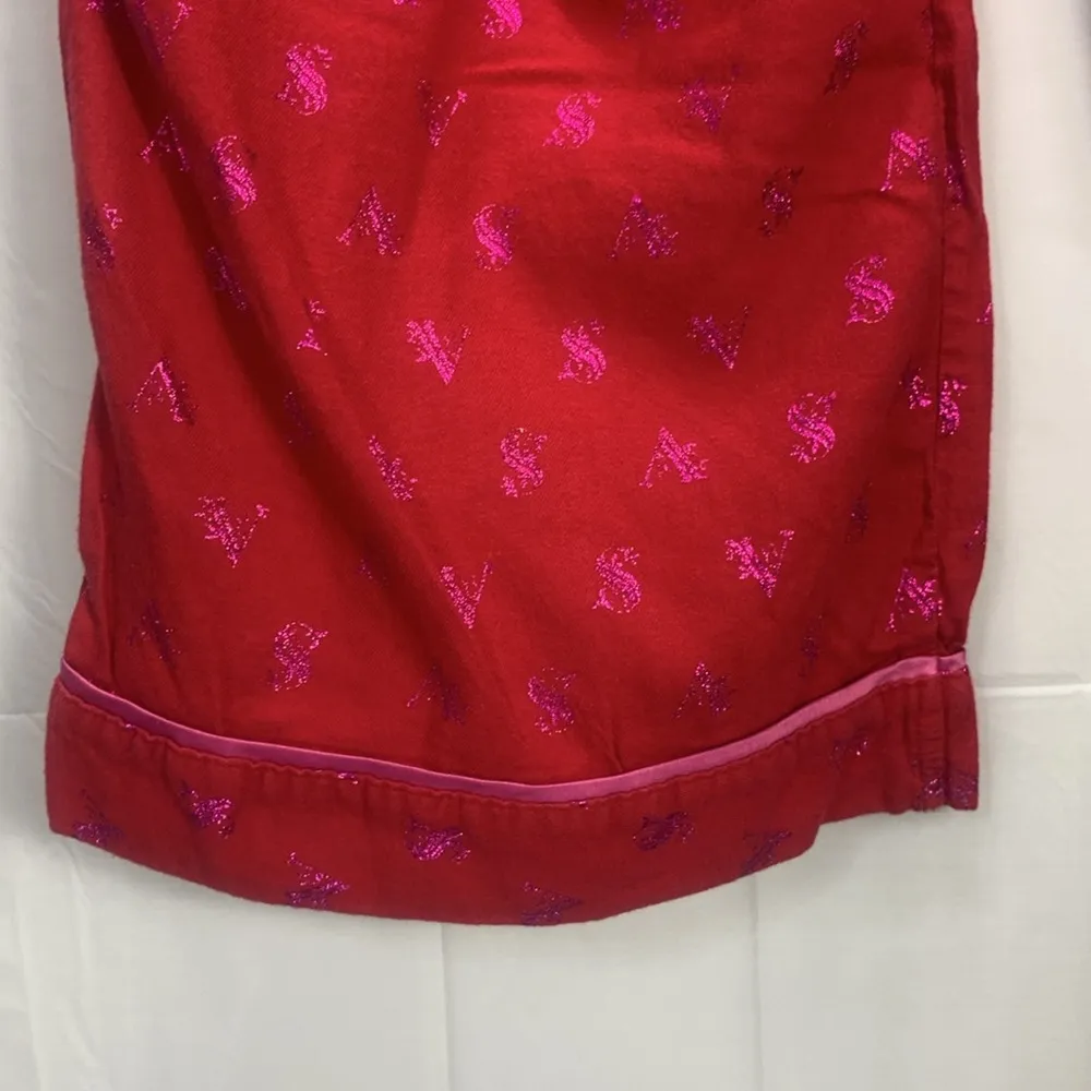 Victoria’s Secret Red Lightweight Flannel Pajama Pants Sleepwear Size Large - Image 9